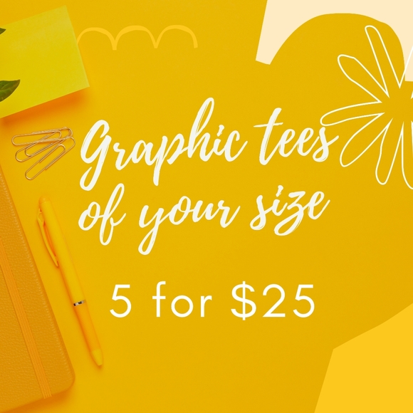 Graphic tees - 5 for $25 - Picture 1 of 1